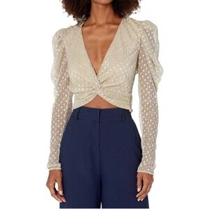 House of Harlow 1960 x REVOLVE Leela Starred Long Sleeve Blouse Size Small